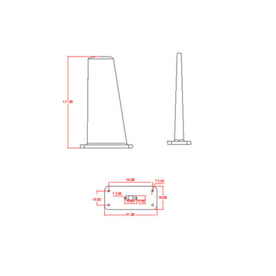 902-928MHz 3dBi SMAK Antenna a lame di guscio di plastica