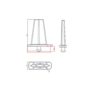 1270-1290MHz 2dBi Blade Antenna Militare Blade Antenna